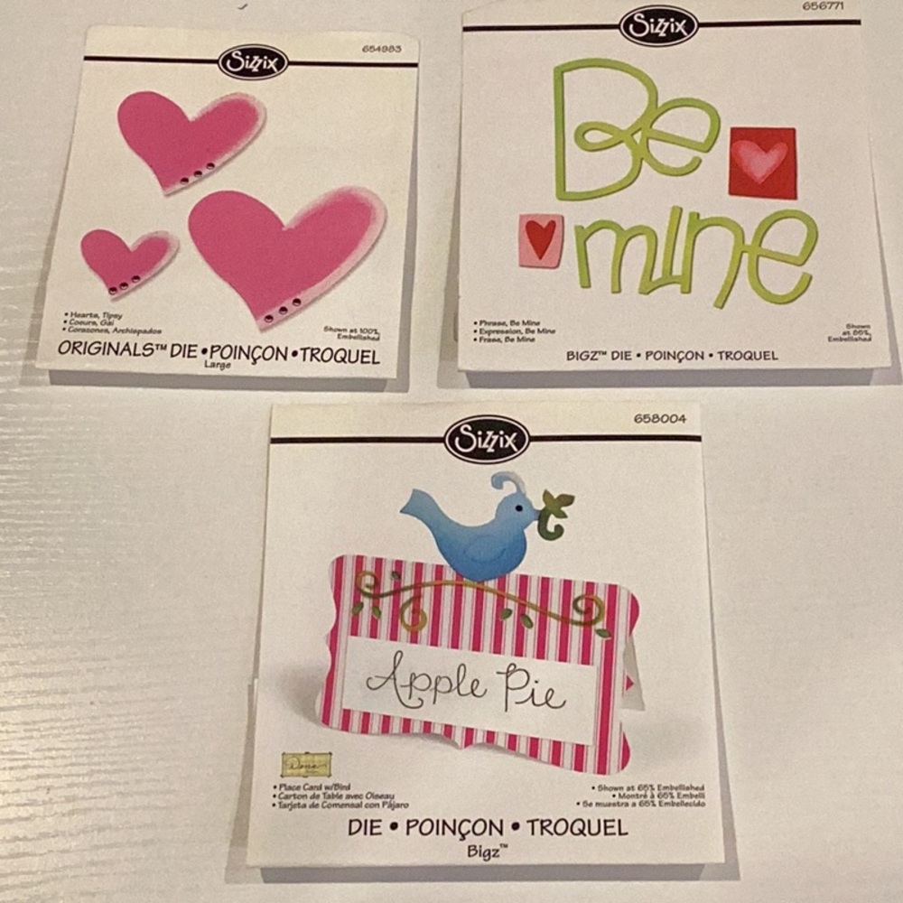 3 Sizzix Dies